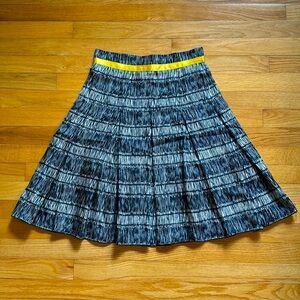 Paule Ka A Line skirt - silk - black/white/yellow - size 38 (France)